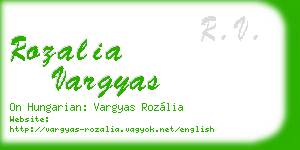 rozalia vargyas business card